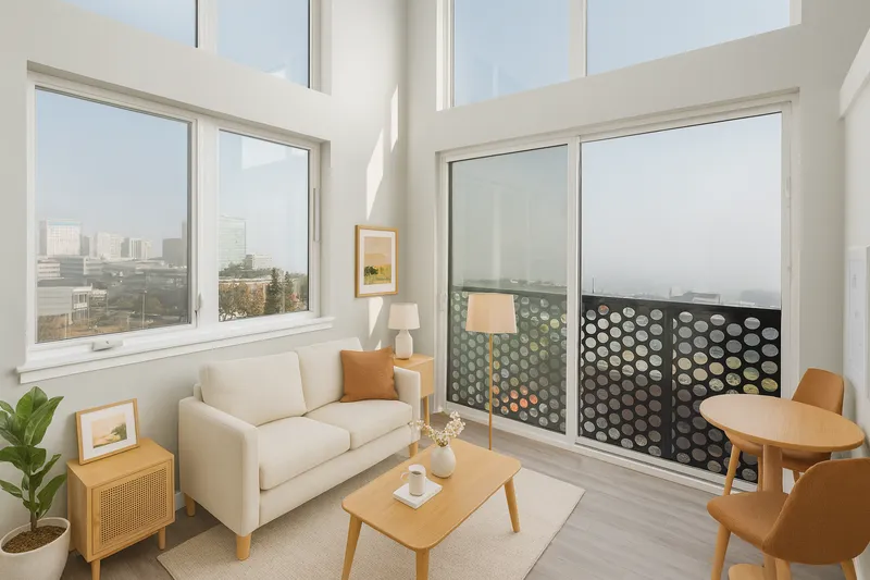 Living room at Ellis Apartments en Downtown Tacoma, Tacoma